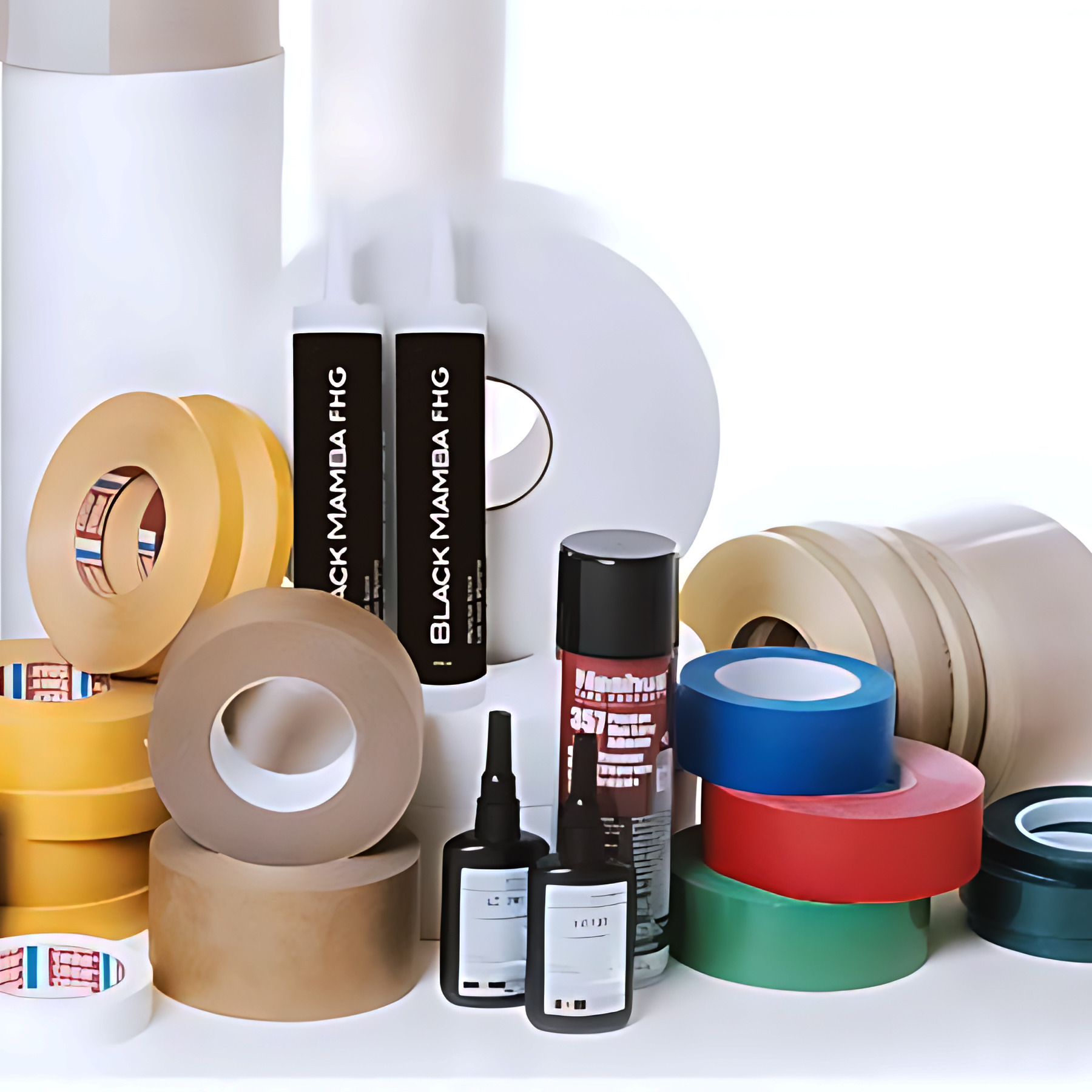the common adhesive types presently used in pressure sensitive tapes 1